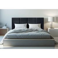 cabecero cama granada tapizado tejido antimanchas largo 200x125 cm negro