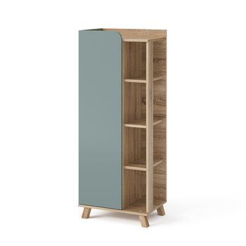 Armario Mediano Karen 50 X 128 Cm Con Puerta Y Compartimentos Abiertos Vicco