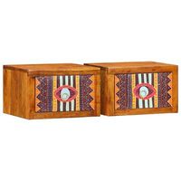 vidaxl armario de noche 2 uds marron 35 x 30 x 22 cm