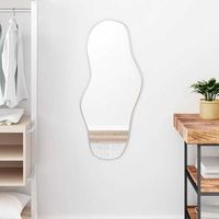 espejo decorativo  espejo de pared plateado 90x40 cm cfw332432
