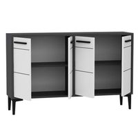 mueble tv stria antracita blanco