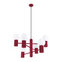 lampara de arana borgona aluminio alt 230 cm