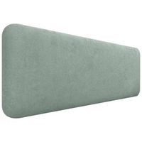 dhome cabecero tapizado liso redondeado tela para pared acusticos cabeceros absorbentes cabezal cama dormitorio verde agua 145cm