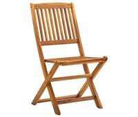 juego de 2 sillas de jardin plegables - sillas terraza madera maciza de acacia