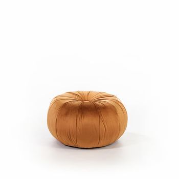 Kaia - Puf De Terciopelo Naranja