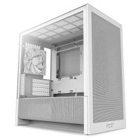 caja pc nzxt h3 flow blanco vidrio templado micro atx mini-itx midi tower