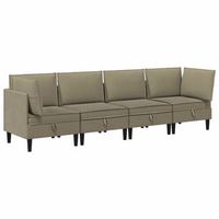 juego de muebles de salon 4 pcs caqui tela vidaxl