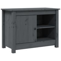 mueble tv  mueble de salon  armario tv de madera maciza de pino gris 70x365x52 cm