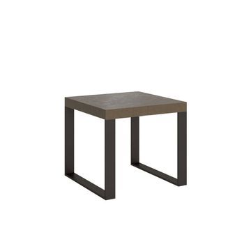 Mesa Extensible 90x90/246 Cm Tecno Gris Paloma Patas Antracita