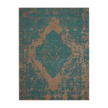 Alfombra de tejido plano Marbella turquesa 80x150 cm