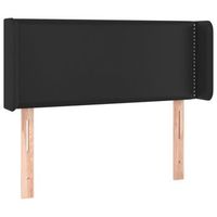 cabecero accesorio para dormir mueble dormitorio con borde lateral 103 x 16 x 7888 cm negro sintetico tdl0204622