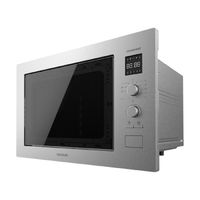 cecotec microondas encrastable digital de 25 litros con grill grandheat 2550 built-in steel 1320 w 8 funciones temporizador