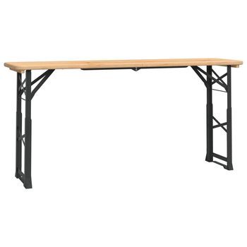 Mesa Plegable De Bar Madera Maciza Abeto 170x50x75/105 Cm