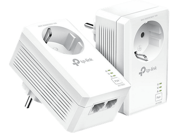 Adaptador PLC - TP-Link TL-PA7027PKIT, Plug and Play, 2 puertos Gigabit, 1000 Mbps, Blanco