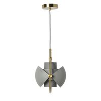 lampara colgante dorada metal gris o24 cm pantalla orientable
