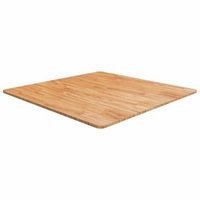 tablero de mesa cuadrado madera roble marron claro 90x90x15 cm vidaxl