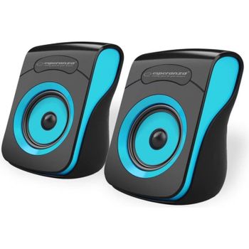 Altavoces Esperanza Flamenco 2.0 USB 6W con amplificador externo y salida de auriculares