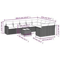 conjunto de sofa de jardin incluye cojines 10 piezas en total