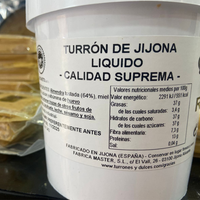 cubo con crema liquida de turron blando de jijona 5kg - ideal