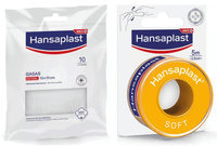 hansaplast gasas suaves 10x10 cm 10 uds  esparadrapo suave 5m x 25cm