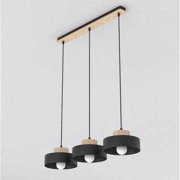 Lámpara colgante laba negro (3 luces)