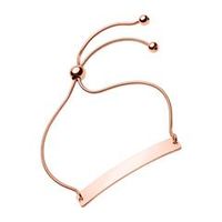 pulsera de plata con bano de oro rosa grabable