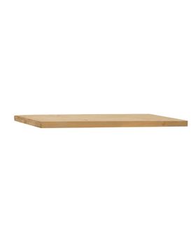 Estantería de madera maciza flotante acabado tono medio 200x3,2cm