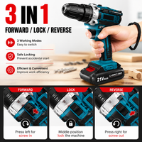 taladro atornillador electrico inalambrico de 21v taladro de doble velocidad con potencia maxima de 1600 rpm con juego completo de brocas herramienta electrica manual para el hogar