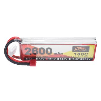 Batería ZOP Power 11.1V 2600mAh 100C 3S LiPo T Plug para coche RC