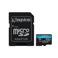 tarjeta microsd kingston canvas go plus gen4 512gb 200mbs a2 u3 v30  adaptador
