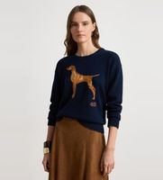 lauren ralph lauren para mujer 200p14120500 jersey de algodon con perro de intarsia marino s casual