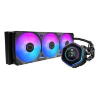 refrigeracion liquida cooler master masterliquid atmos ii 360mm 3 ventiladores lcd argb