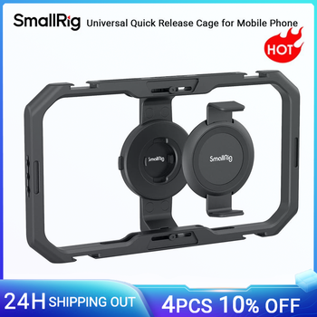 SmallRig Jaula universal de liberación rápida para teléfono móvil para iPhone 17/16 Pro / 17 Pro Max para teléfonos Android con zapata fría -4299