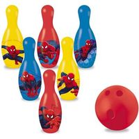 spiderman - juego 6 bolos 20 cm mondo 28075