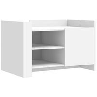 mesa de centro con estantes diseno moderno y contemporaneo 80 x 50 x 50 cm madera de ingenieria blanca dec037959