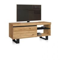 mueble tv con almacenamiento 120 cm ebos up roble nude - ceniza 120 x 53 x 40 cm