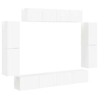 mueble de tv 8 uds brillante vidaxl