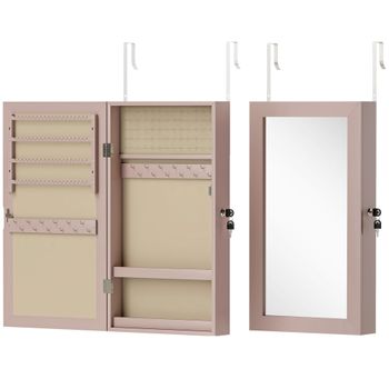 Espejo joyero 36.5x9.5x67 cm rosa