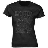 led zeppelin camiseta usa 1977 para mujer