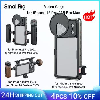 Jaula de protección para video SmallRig, compatible con iPhone 18 Pro / 18 Pro Max, con placa trasera para filtros de 67 mm y adaptador con soporte para accesorios SR-MicroSlide.