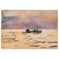 cuadro lienzo - rowing home - winslow homer - cm 50x70
