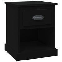 mesita de noche madera contrachapada negro 39x39x475 cm vidaxl