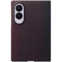 funda para movil samsung magnetica fibra de carbono violeta para galaxy z fold8