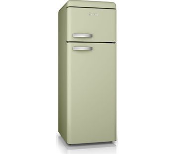 SWAN SR11010GN Fridge Freezer - Green, Green