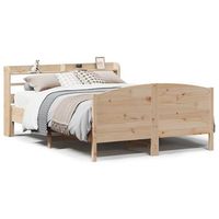 estructura de cama sin colchon madera maciza de pino 160x200 cm