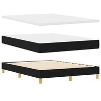 cama tipo box spring con colchon negro 160 x 200 cm tapiceria
