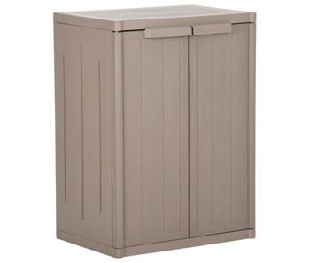 Vidaxl armario almacenaje de jardín pp apariencia madera 65x45x88 cm
