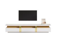 mueble tv 200 cm de panel de particulas con 3 cajonesblanco