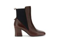 botines de piel napa con elastico dark brown 38