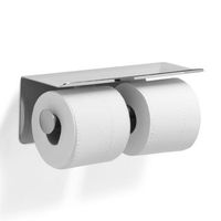 portarrollos de doble tapa con parte superior de acero inoxidable aisi 304 pulido